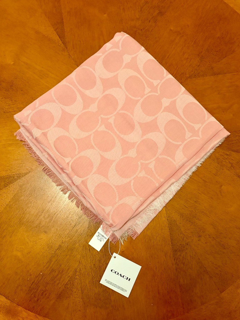 Coach Signature Oversized Square Scarf - NWT - Picture 2 of 8